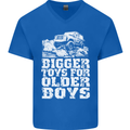 Bigger Toys Older Boys 4X4 Off Roading Mens V-Neck Cotton T-Shirt Royal Blue
