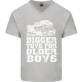 Bigger Toys Older Boys 4X4 Off Roading Mens V-Neck Cotton T-Shirt Sports Grey