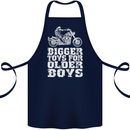 Bigger Toys Older Boys Motorbike Biker Cotton Apron 100% Organic Navy Blue
