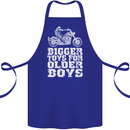 Bigger Toys Older Boys Motorbike Biker Cotton Apron 100% Organic Royal Blue