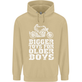 Bigger Toys Older Boys Motorbike Biker Mens 80% Cotton Hoodie Sand