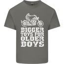 Bigger Toys Older Boys Motorbike Biker Mens Cotton T-Shirt Tee Top Charcoal
