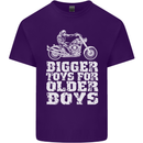 Bigger Toys Older Boys Motorbike Biker Mens Cotton T-Shirt Tee Top Purple