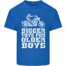 Bigger Toys Older Boys Motorbike Biker Mens Cotton T-Shirt Tee Top Royal Blue