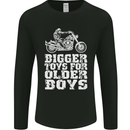 Bigger Toys Older Boys Motorbike Biker Mens Long Sleeve T-Shirt Black