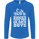 Bigger Toys Older Boys Motorbike Biker Mens Long Sleeve T-Shirt Royal Blue