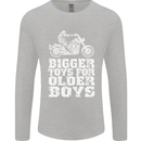 Bigger Toys Older Boys Motorbike Biker Mens Long Sleeve T-Shirt Sports Grey