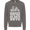 Bigger Toys Older Boys Motorbike Biker Mens Sweatshirt Jumper Charcoal