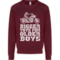 Bigger Toys Older Boys Motorbike Biker Mens Sweatshirt Jumper Maroon