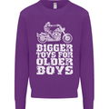 Bigger Toys Older Boys Motorbike Biker Mens Sweatshirt Jumper Purple