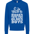 Bigger Toys Older Boys Motorbike Biker Mens Sweatshirt Jumper Royal Blue