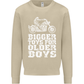 Bigger Toys Older Boys Motorbike Biker Mens Sweatshirt Jumper Sand