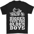 Bigger Toys Older Boys Motorbike Biker Mens T-Shirt Cotton Gildan Black