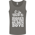 Bigger Toys Older Boys Motorbike Biker Mens Vest Tank Top Charcoal