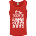 Bigger Toys Older Boys Motorbike Biker Mens Vest Tank Top Red