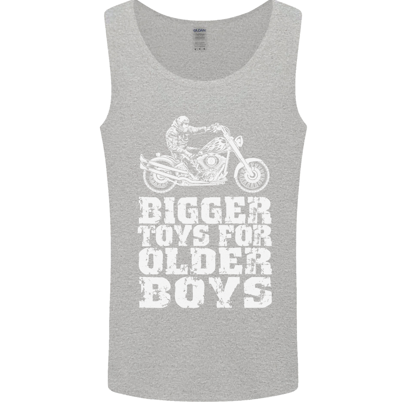 Bigger Toys Older Boys Motorbike Biker Mens Vest Tank Top Sports Grey