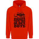 Bigger Toys Older Boys Off Roading Road 4x4 Mens 80% Cotton Hoodie Bright Red