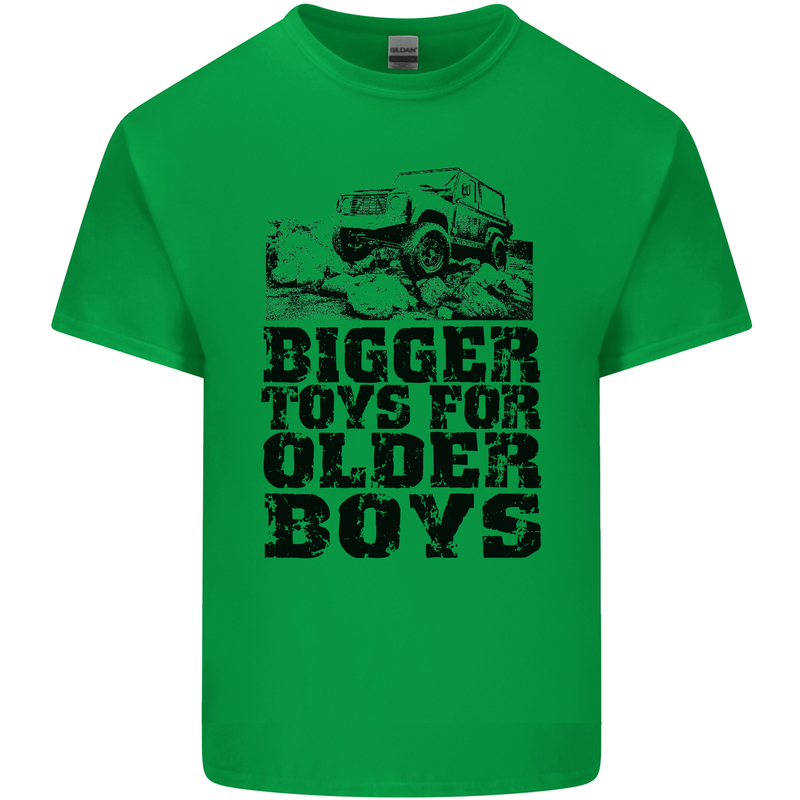 Bigger Toys Older Boys Off Roading Road 4x4 Mens Cotton T-Shirt Tee Top Irish Green