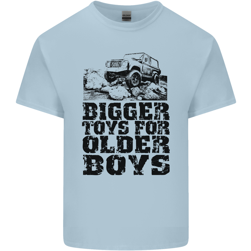 Bigger Toys Older Boys Off Roading Road 4x4 Mens Cotton T-Shirt Tee Top Light Blue