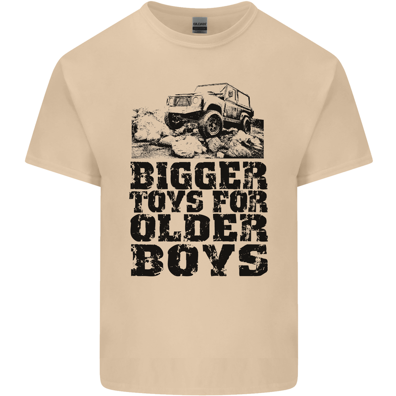 Bigger Toys Older Boys Off Roading Road 4x4 Mens Cotton T-Shirt Tee Top Sand