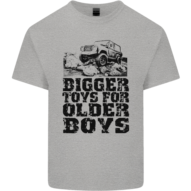Bigger Toys Older Boys Off Roading Road 4x4 Mens Cotton T-Shirt Tee Top Sports Grey