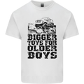 Bigger Toys Older Boys Off Roading Road 4x4 Mens Cotton T-Shirt Tee Top White