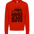 Bigger Toys Older Boys Off Roading Road 4x4 Mens Sweatshirt Jumper Bright Red