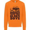 Bigger Toys Older Boys Off Roading Road 4x4 Mens Sweatshirt Jumper Orange