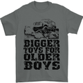 Bigger Toys Older Boys Off Roading Road 4x4 Mens T-Shirt Cotton Gildan Charcoal