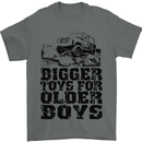 Bigger Toys Older Boys Off Roading Road 4x4 Mens T-Shirt Cotton Gildan Charcoal