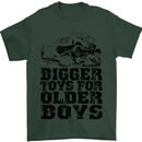 Bigger Toys Older Boys Off Roading Road 4x4 Mens T-Shirt Cotton Gildan Forest Green