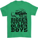 Bigger Toys Older Boys Off Roading Road 4x4 Mens T-Shirt Cotton Gildan Irish Green