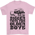 Bigger Toys Older Boys Off Roading Road 4x4 Mens T-Shirt Cotton Gildan Light Pink