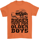 Bigger Toys Older Boys Off Roading Road 4x4 Mens T-Shirt Cotton Gildan Orange