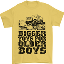 Bigger Toys Older Boys Off Roading Road 4x4 Mens T-Shirt Cotton Gildan Yellow