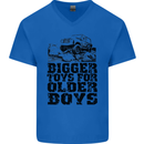 Bigger Toys Older Boys Off Roading Road 4x4 Mens V-Neck Cotton T-Shirt Royal Blue