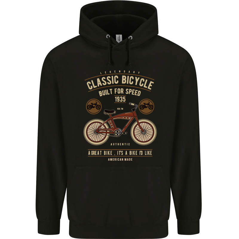 Bike Built for Speed Cycling Bicycle Childrens Kids Hoodie Black