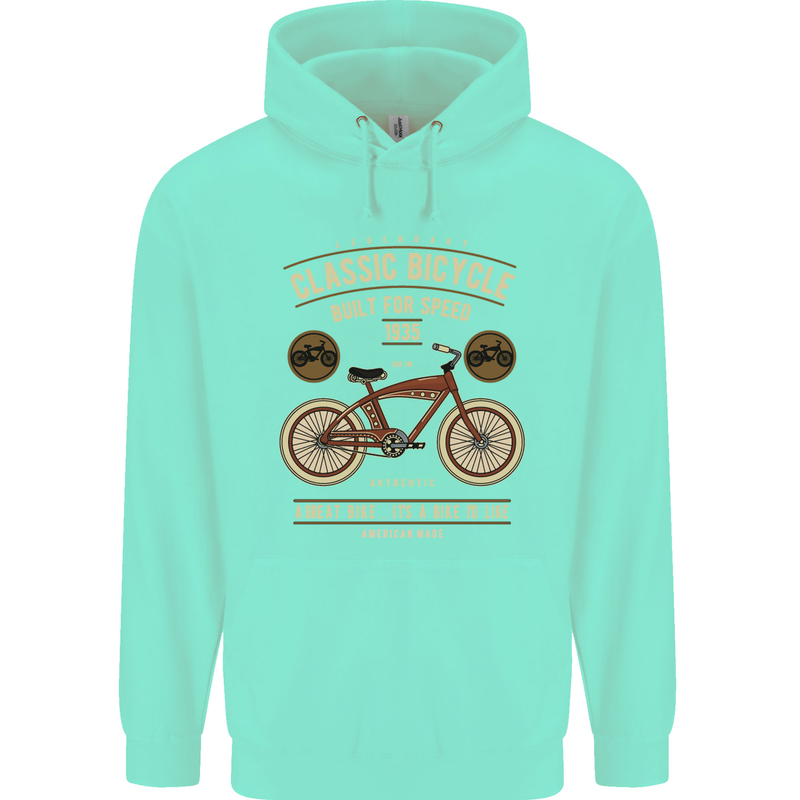 Bike Built for Speed Cycling Bicycle Childrens Kids Hoodie Peppermint