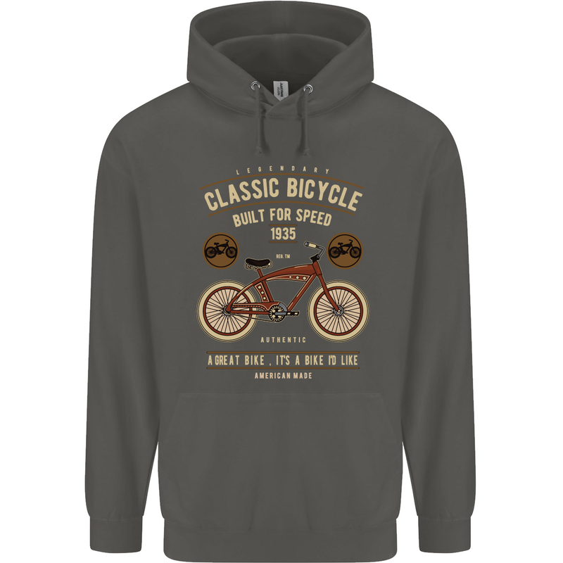 Bike Built for Speed Cycling Bicycle Childrens Kids Hoodie Storm Grey