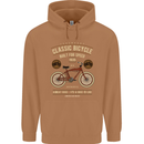 Bike Built for Speed Cycling Bicycle Mens 80% Cotton Hoodie Caramel Latte