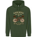 Bike Built for Speed Cycling Bicycle Mens 80% Cotton Hoodie Forest Green