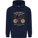 Bike Built for Speed Cycling Bicycle Mens 80% Cotton Hoodie Navy Blue