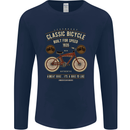 Bike Built for Speed Cycling Bicycle Mens Long Sleeve T-Shirt Navy Blue