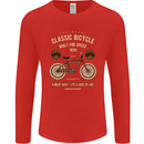 Bike Built for Speed Cycling Bicycle Mens Long Sleeve T-Shirt Red