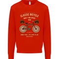 Bike Built for Speed Cycling Bicycle Mens Sweatshirt Jumper Bright Red