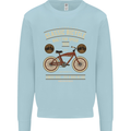 Bike Built for Speed Cycling Bicycle Mens Sweatshirt Jumper Light Blue