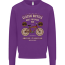 Bike Built for Speed Cycling Bicycle Mens Sweatshirt Jumper Purple