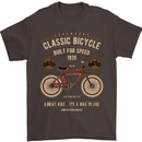 Bike Built for Speed Cycling Bicycle Mens T-Shirt Cotton Gildan Dark Chocolate
