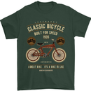 Bike Built for Speed Cycling Bicycle Mens T-Shirt Cotton Gildan Forest Green