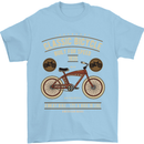 Bike Built for Speed Cycling Bicycle Mens T-Shirt Cotton Gildan Light Blue